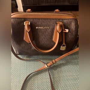 Michael Kors Brown and Tan Satchel Crossbody